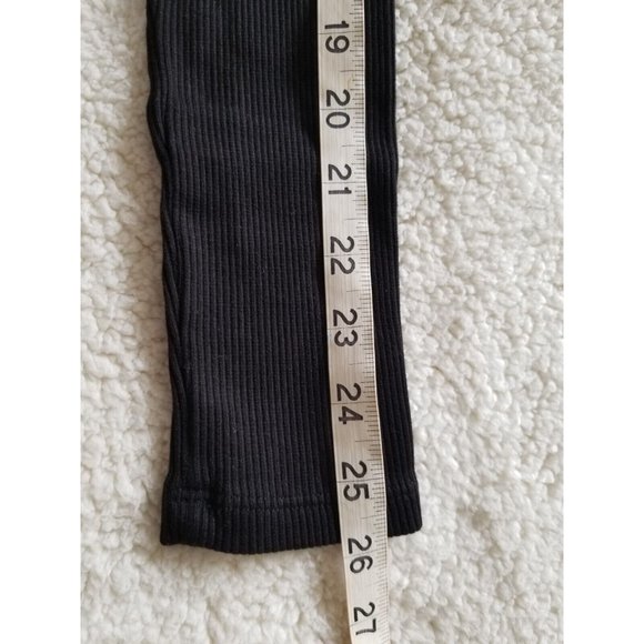 Citizens of Humanity Iris Long Sleeve Cut-Off/Out Rib Knit BLACK Top Women's S - Picture 14 of 16